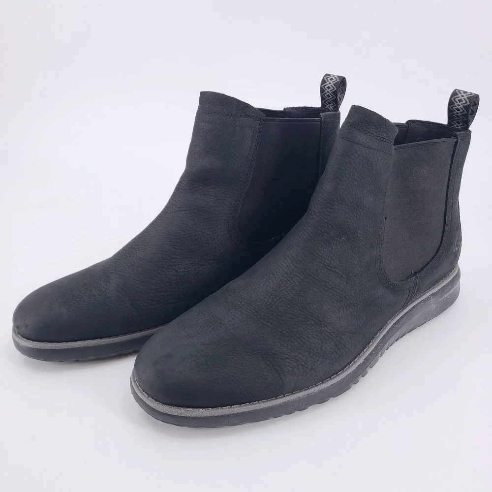 UGG Men Union Chelsea Weather Boot Black‎ Leather Waterproof Gorpcore Sneaker 13